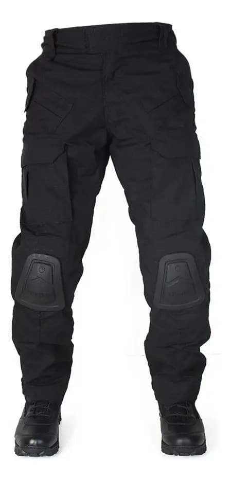 Calça Tática Com Joelheira Combat F3 Ripstop Forhonor Preta