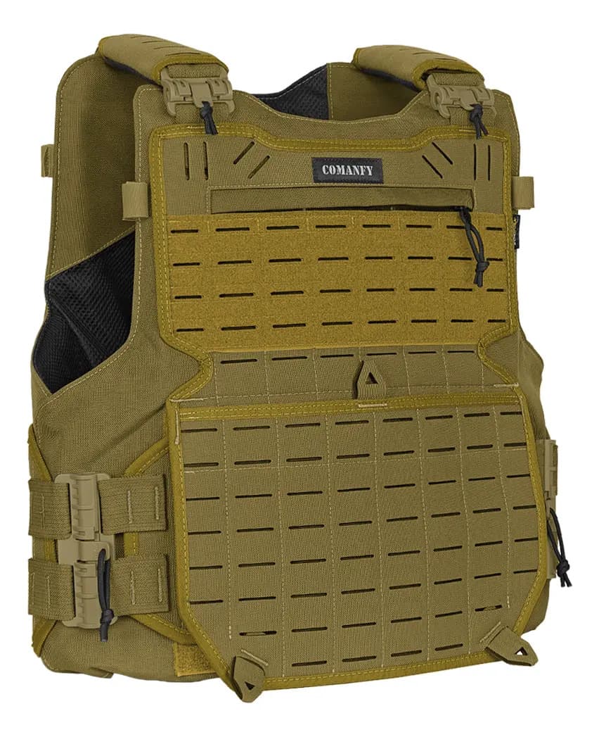 Capa De Colete Comanfy Gladiador Laser Cut Coyote Cordura