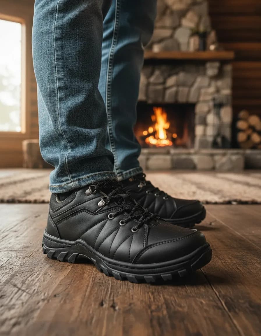 Bota Coturno Masculino Preto Cano Curto Adventure Trabalho