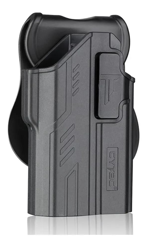 Coldre Externo Cintura Cytac para Glock G17 com Lanterna Polímero Preto