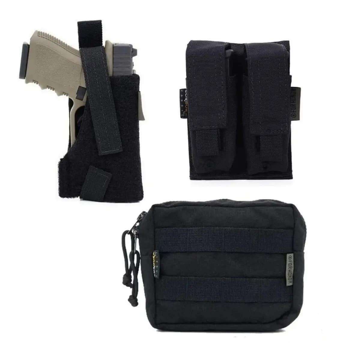 Coldre + B. Horizontal + P. Carreg. Duplo Pistola Forhonor