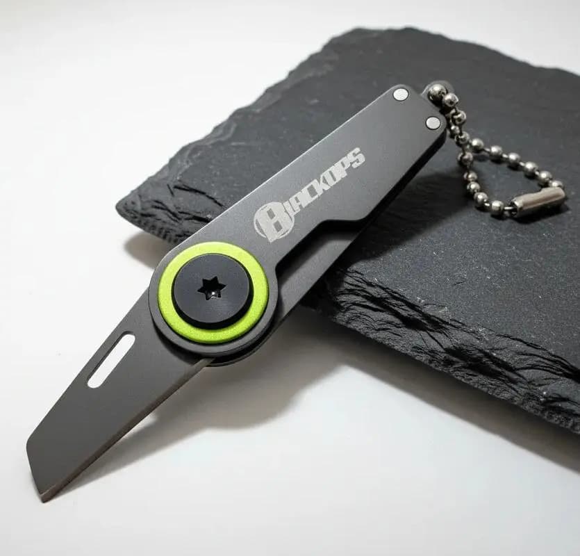 Mini Canivete Faca Chaveiro Bolso Tático Camping Cinza Yjv-1
