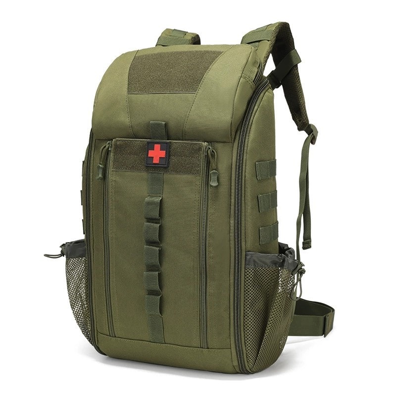 Mochila Médica Ao Ar Livre 800D - Grande Capacidade 30x17x56CM para Camping Montanhismo e Viagens