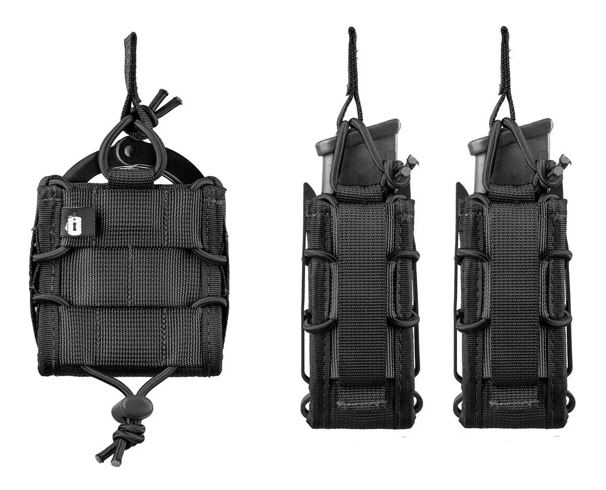 Kit Porta Algema + 2 Porta Carregador Pistola Invictus