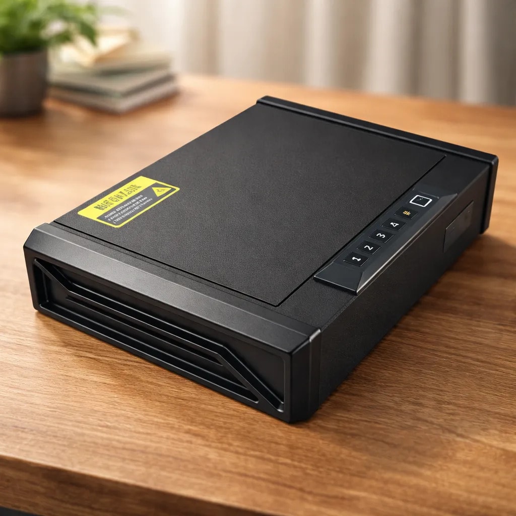 Cofre Digital Eletrônico Leitor Biométrico Para Armas Curtas