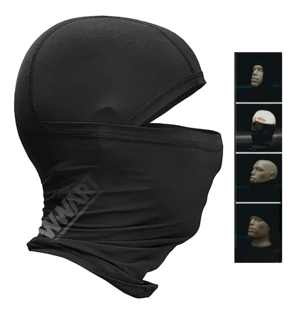 Balaclava Militar Motociclista Preta Costura Plana Anti Odor