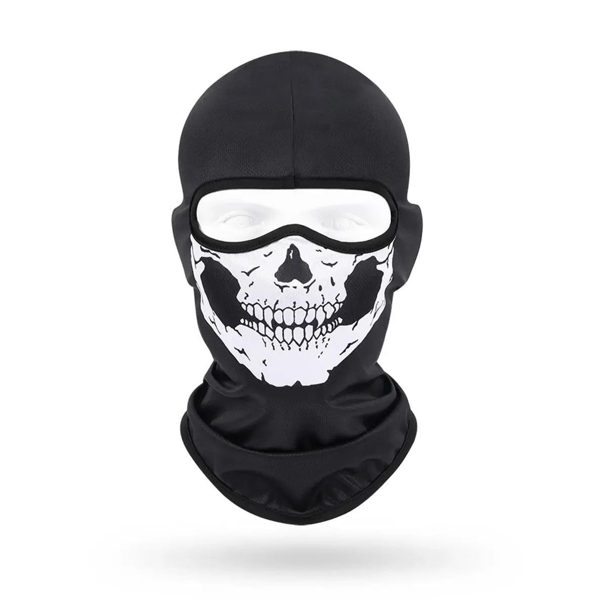 Balaclava Caveira Máscaras De Proteção Solar Para Exterior Bandana Balaclava Mascara Paintball Touca Ninja Balaclava Proteção contra raios ultravioleta e vento Preto