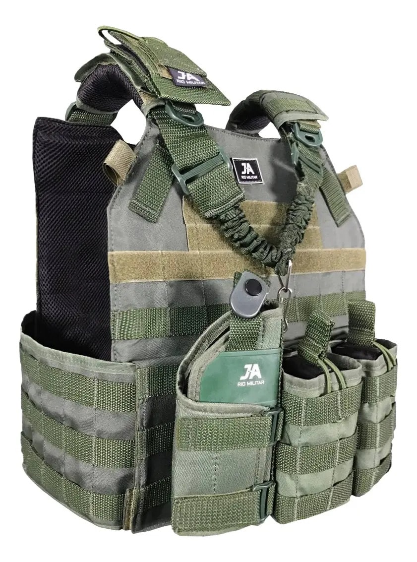 Plate Carrier 5 Bolsos Ja Rio Militar