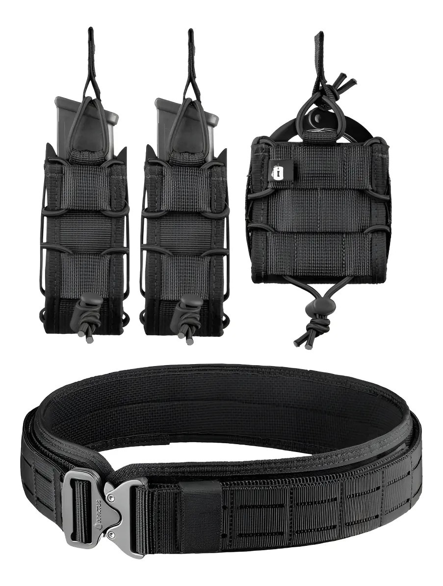 Cinto Modular Rigger Extreme Preto Invictus + 3 Acessorios