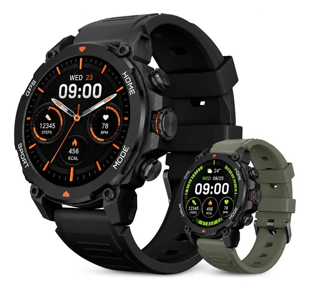 Relógio Smartwatch Aurafit Trek1 Com Gps À Prova D'água 5atm