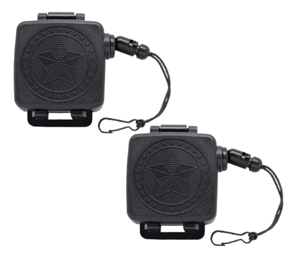 Fiel Retrátil Estrela Preto Cordão Poliamida 100 Cm Polícia