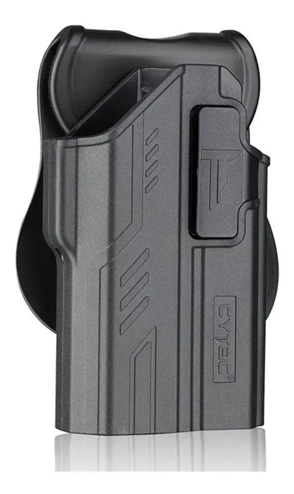 Coldre Externo Cintura Cytac para Glock G17 com Lanterna Polímero Preto
