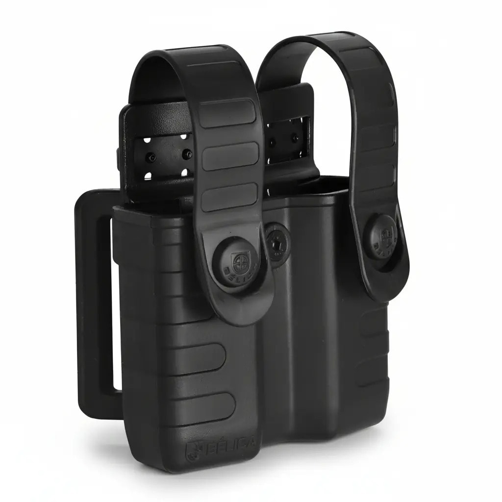 Porta Carregador Duplo Bélica Tab Lock Preto para Imbel GC Taurus G2C TS9 PT 938