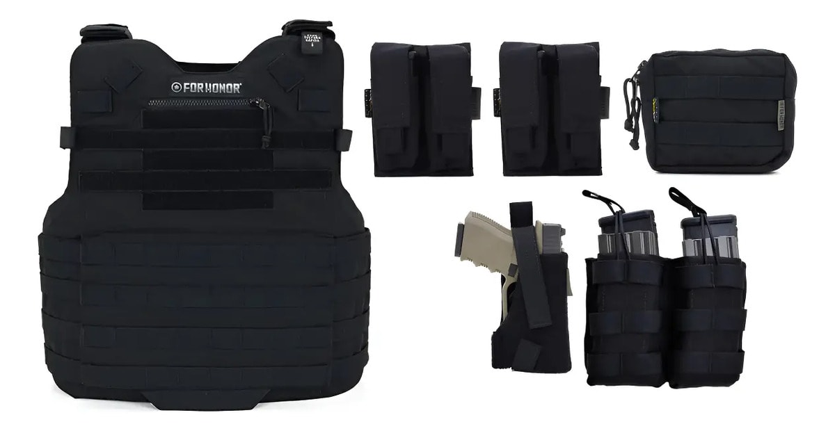 Capa De Colete Forhonor Com Porta Carregador Duplo + Bolso