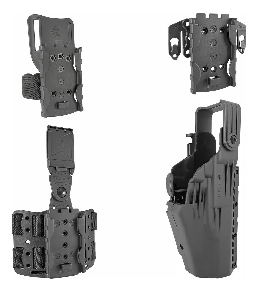 Kit Coldre Bélica Hunter Speed Mid-Ride Canhoto para Glock e Taurus