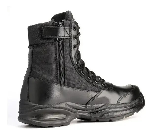 Bota Arroyo Arr 01 Com Ziper Pmsp Cor Preta Sola Air Couro